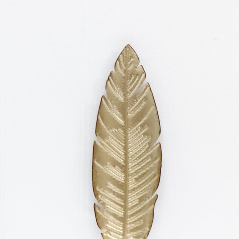 CASA WALL DECOR LEAF GOLD/WHITE 73X23