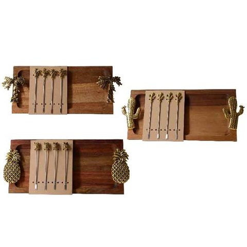 KAE ACACIA TAPAS SET 35X14X4