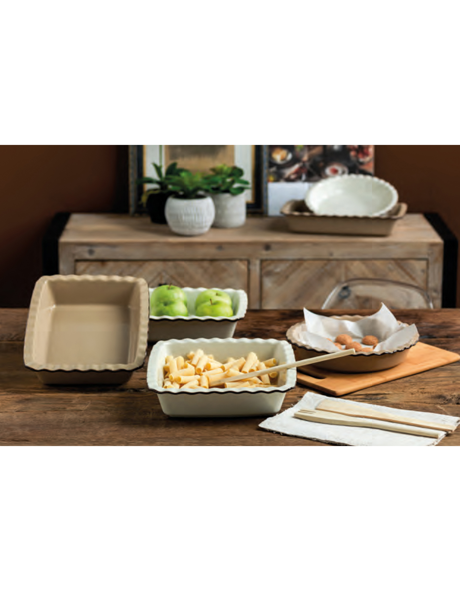 TOG ROUND BAKING DISH 25X5 TAUPE PLCOOK