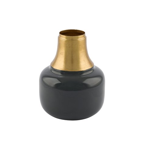 GEHL VASE METAL GOLD/GREY 20CM