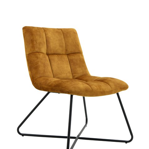 CHAIR MUSTARD VELVET