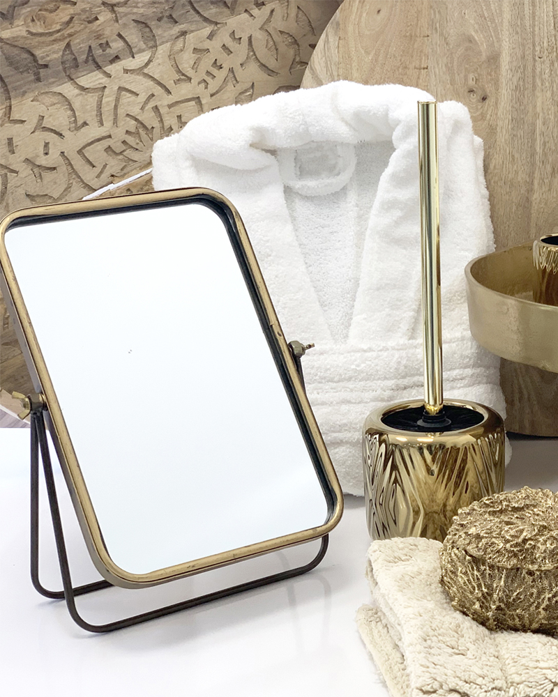 KER MIRROR ON STAND GOLD 24X33.5