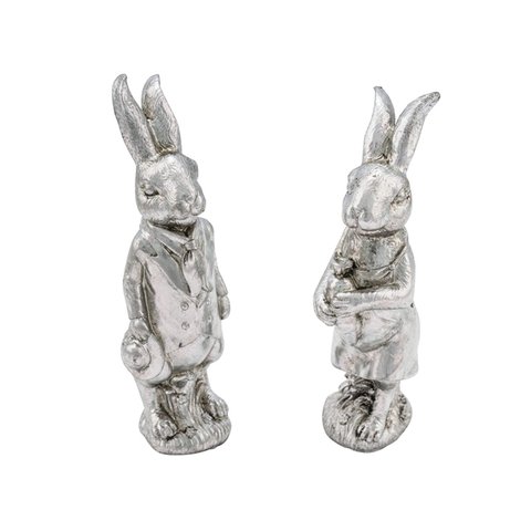 GEHL RABBIT WOMAN/MAN SILVER ANTIQ LARGE