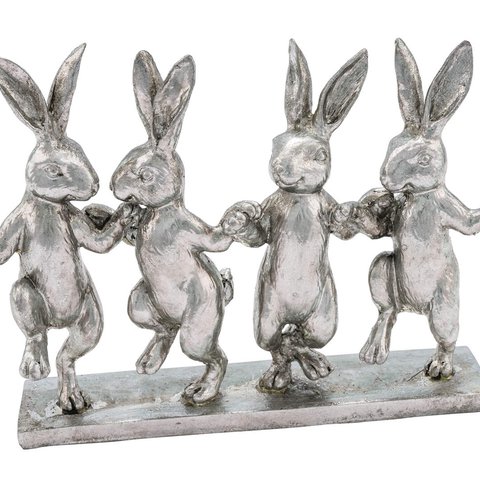 GEHL RABBITS ON BASE SILVER