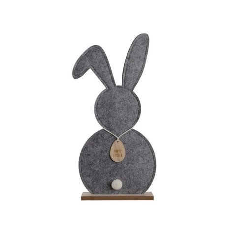 KAE BUNNY GREY FELT ON BASE 51X24X6