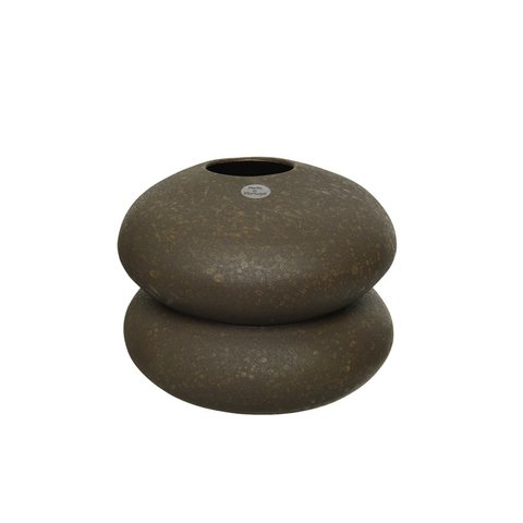 KAE VASE STONES SHAPE GREY 21X15