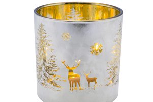 GEHL TEALIGHT HOLDER WHITE/GOLD/SILVER LARGE