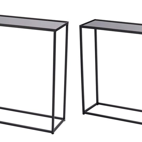 Set Console Metal/Glass Black