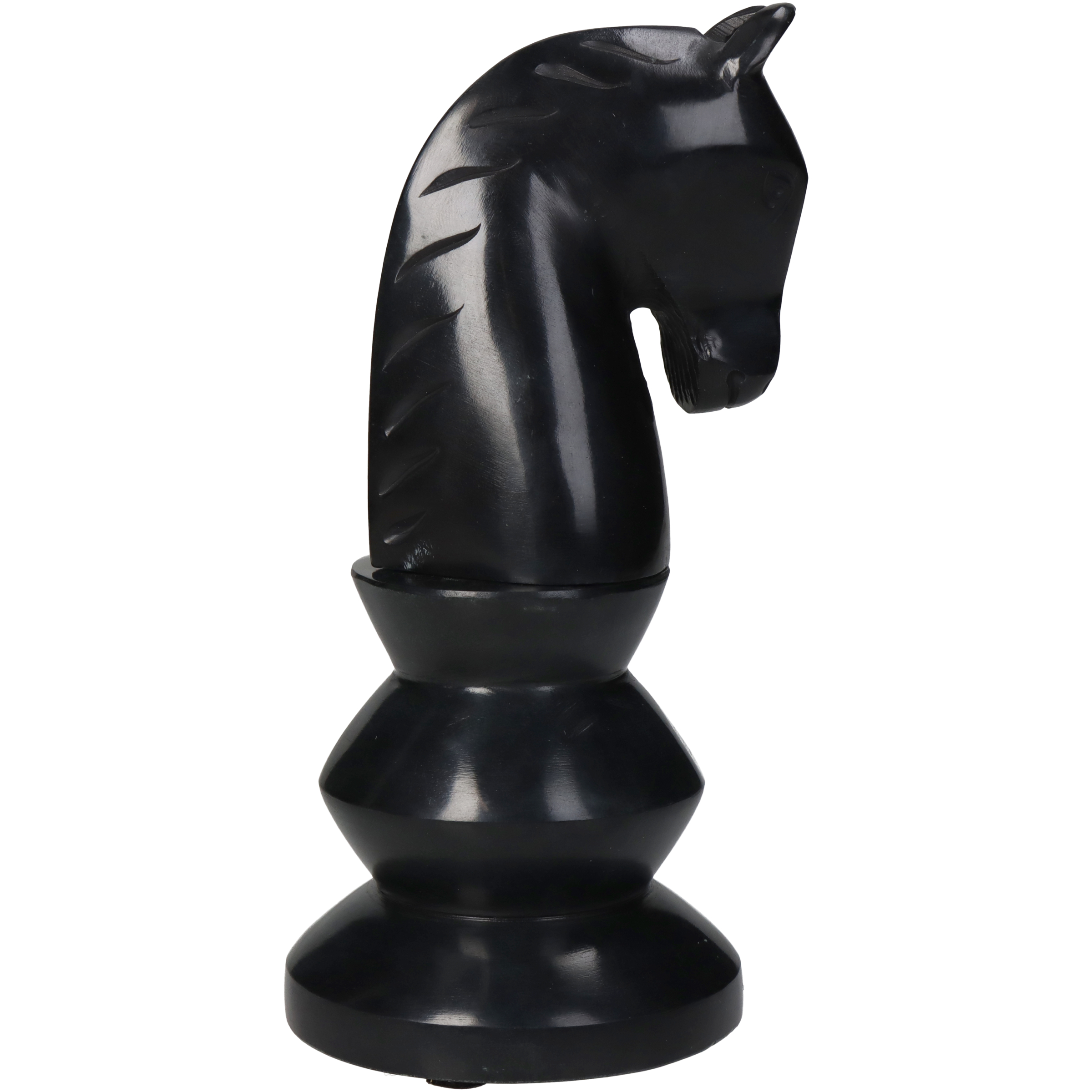 Ornament Horse Chess Piece Black KAL-0827