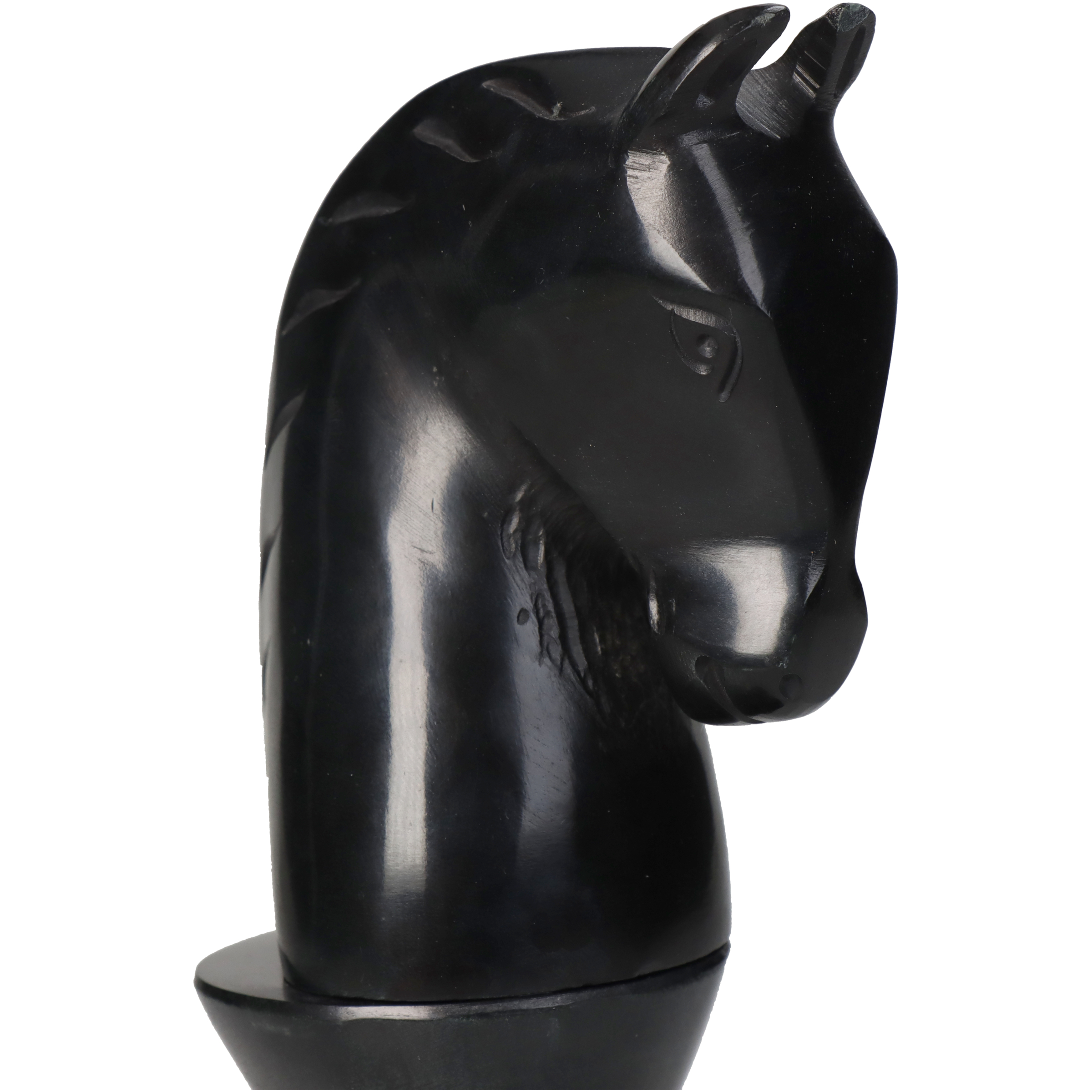 Ornament Horse Chess Piece Black KAL-0827