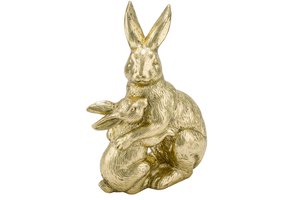 Rabbits Hug Gold