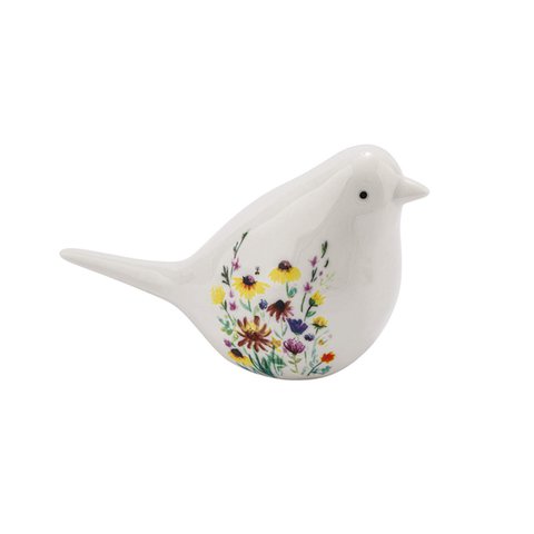 Bird White Floral Style