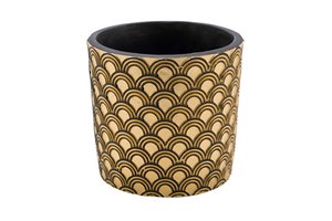 Pot With Pattern Anth Racite Gold