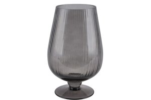 Vase On Foot Grey
