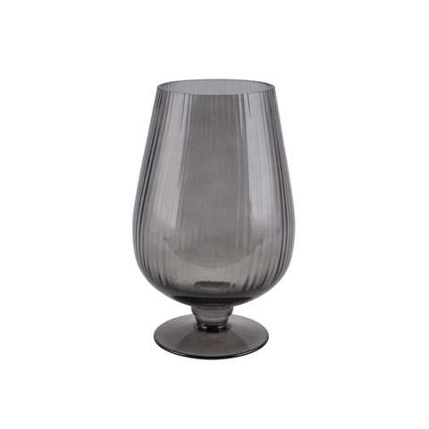 Vase On Foot Grey
