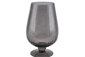Vase On Foot Grey