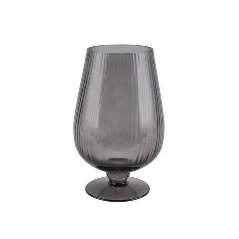 Vase On Foot Grey