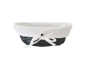 Basket Oval Black White