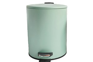 Petal Bin Matt Green Soft Close