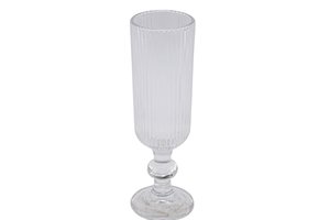 Striped Glass Vase Footed