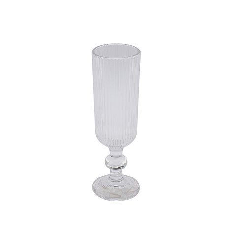Striped Glass Vase Footed
