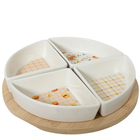 Tapas Set 5pcs Round Pattern