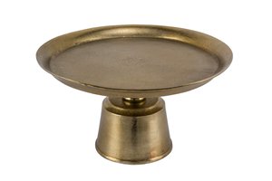 Plate Deco With Foot Gold