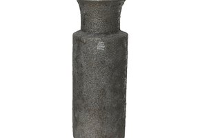 Vase Terracotta Matt With Gold Lining