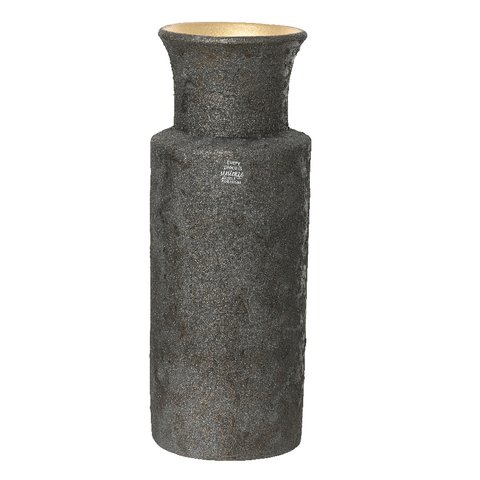 Vase Terracotta Matt With Gold Lining