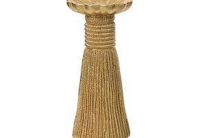 Candle Holder Tassel Gold