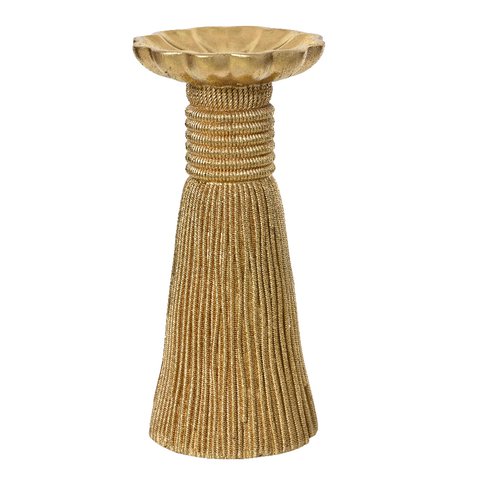 Candle Holder Tassel Gold