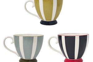 New Bone Mug Meirion Striped