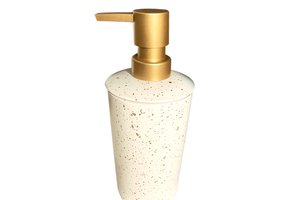 Soap Dispenser White Speckle Gold