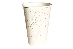 Tumbler White Speckle Gold