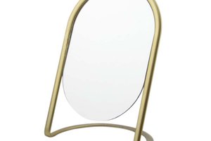 Oval Standing Mirror With Metal Frame Burlington