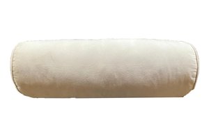 Cushion Velvet Cylinder Bolster Beige