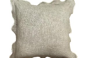 Cushion With Scallop Edge Beige