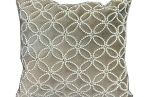 Cushion Beadwork With Pearls