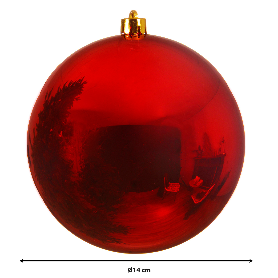 Xmas Ball Shiny Red