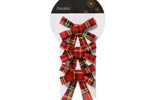 Xmas Set 3 Pcs Bows Red