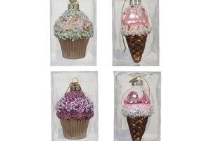 Xmas Cupcake & Ice Cream With Glitter