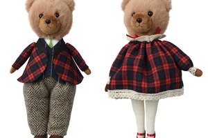 Xmas Bear With Check Jacket & Dress