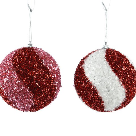 Xmas Ball With Tinsel