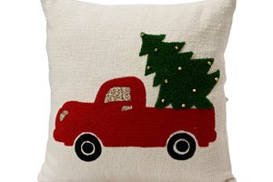 Xmas Cushion Christmas Tree With Truck
