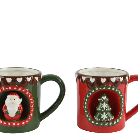 Xmas Mug Santa & Christmas Tree