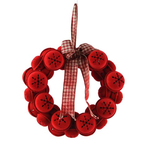Xmas Wreath Bell Red