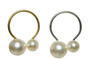 Set 4pcs Napkin Rings Pearls