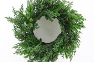 Xmas Wreath With Green Pines