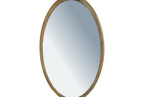 Mirror Oval Rubberwood Natural