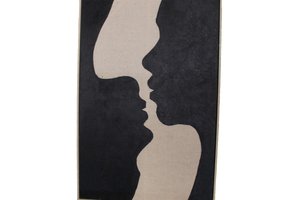 Wall Frame Canvas Couple Black